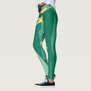 Leggings Arte de cartel de viaje vintage de Alaska, glaciar