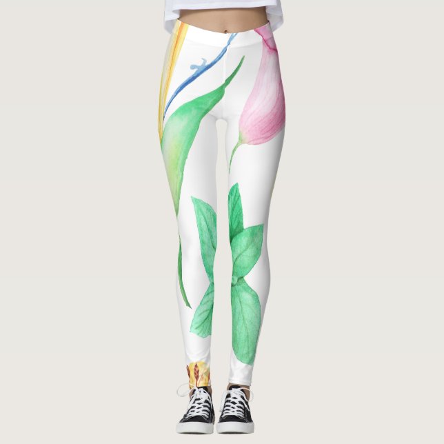 Leggings Arte de Ciudad Tropical (Anverso)
