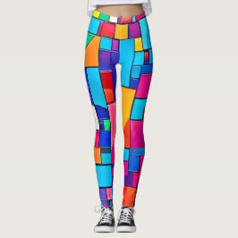 Leggings Arte de color geométrico