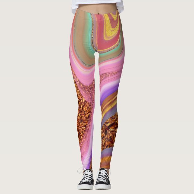 Leggings arte de color vibratorio (Anverso)