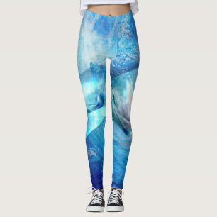 Leggings Arte de Digitaces del delfín de la acuarela