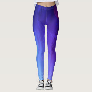 Leggings arte de diseño abstracto de color verde claro míst