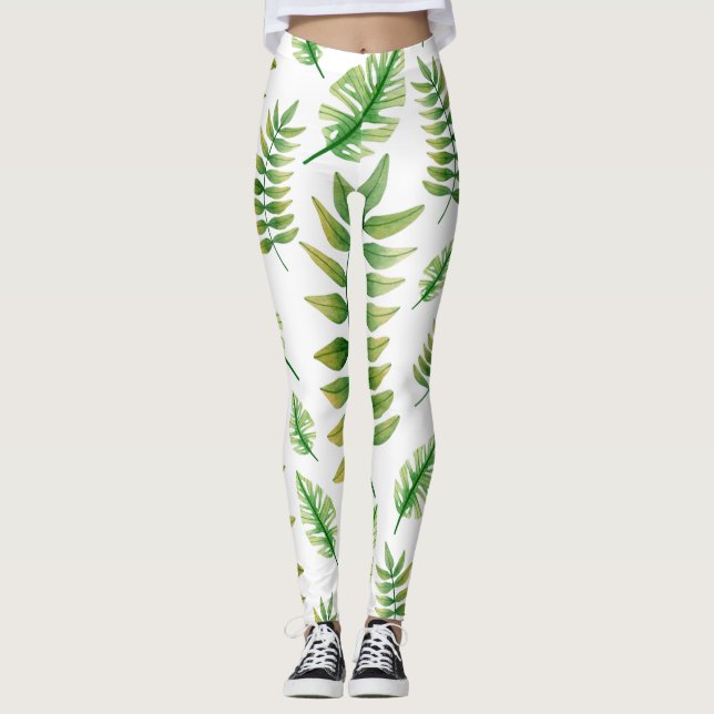 Leggings Arte de fantasía tropical (Anverso)