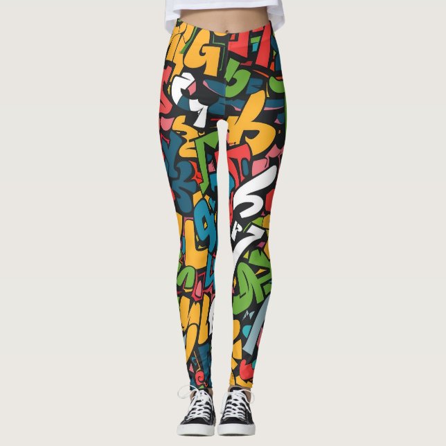 Leggings Arte de graffiti (Anverso)