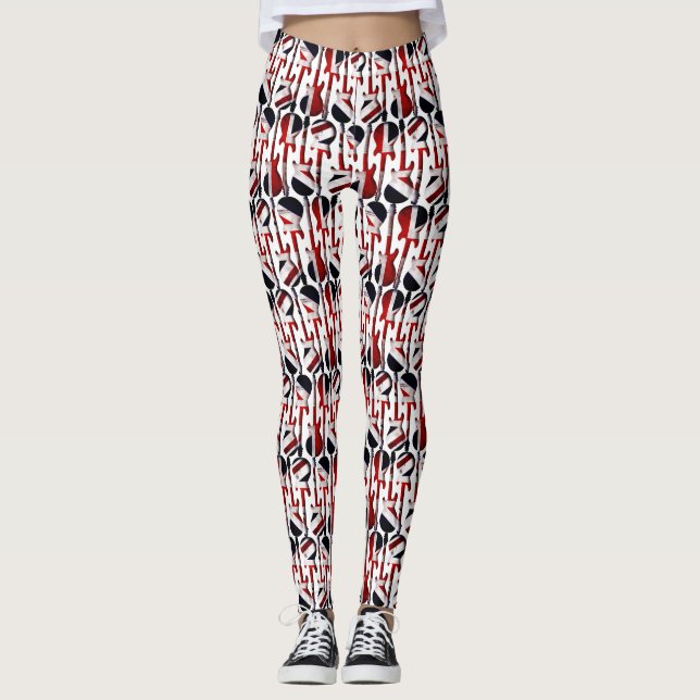 Leggings Arte de guitarra - Union Jack British England Band (Anverso)