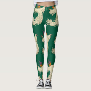 Leggings Arte de Halloween del Fantasma con Cabeza de Calab