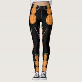 Leggings Arte de Halloween del hombre de calabaza