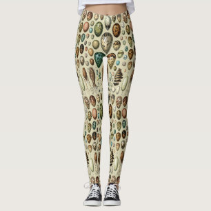 Leggings Arte de huevo de pájaro vintage de Adolphe Millot