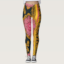 Leggings Arte de IA con miel rosa