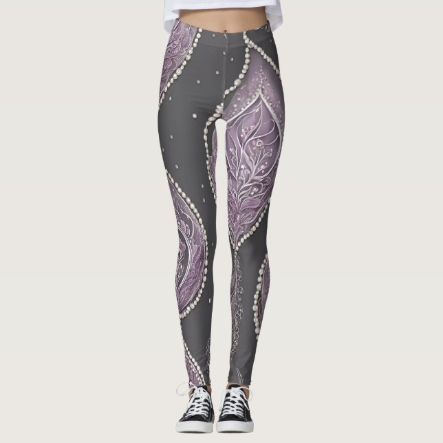 Leggings Arte de IA Dark Pearls (Anverso)