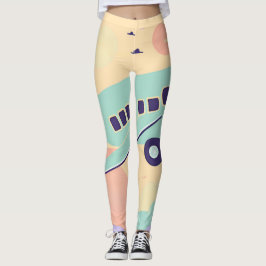 Leggings Arte de IA de Green Airplane