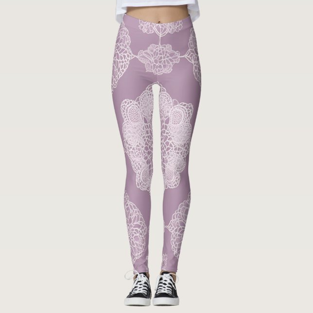 Leggings Arte de IA de Lavender Rubor (Anverso)