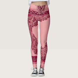 Leggings Arte de IA en rosa de moda