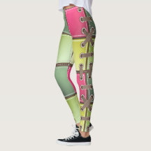 arte de la moda rosa y verde