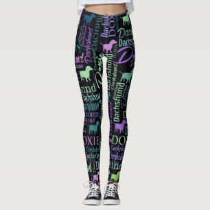 Leggings Arte de la palabra del Dachshund