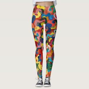 Leggings Arte de las legiones coloridas de las mujeres
