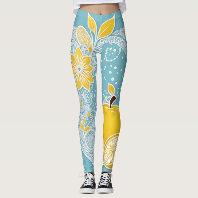 Leggings Arte de Lemon Aqua AI (Anverso)