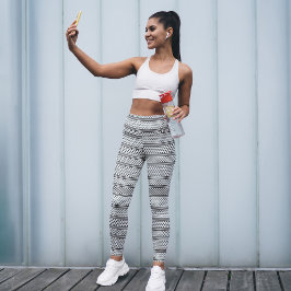 Leggings Arte De Línea Geo Elegante