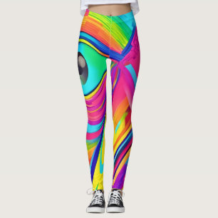 Leggings Arte de Maravilla del Ojo Arcoíris