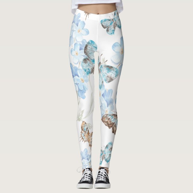 Leggings Arte de mariposa pinchada (Anverso)