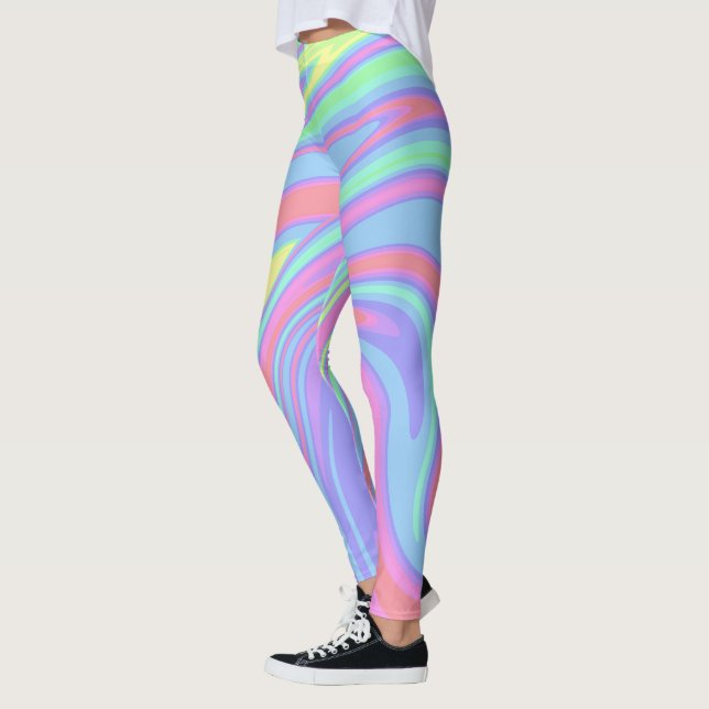 Leggings Arte de mármol holográfico lindo (Izquierda)