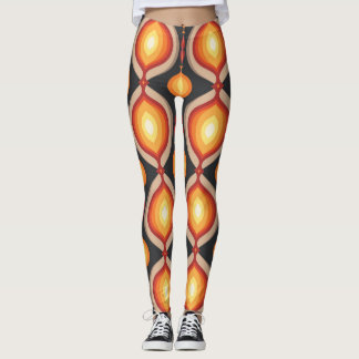 Leggings Arte de mediados de siglo: fondo geométrico abstra