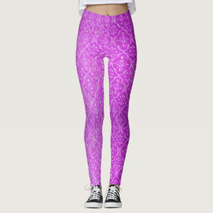Leggings Arte de mosaico violeta rosa