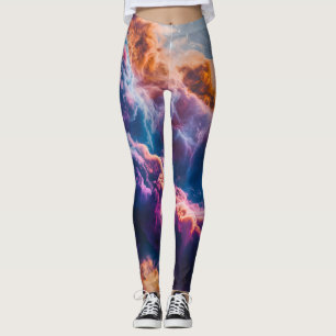 Leggings Arte de Nebulosa Espacial Abstracta - Cósmico Colo