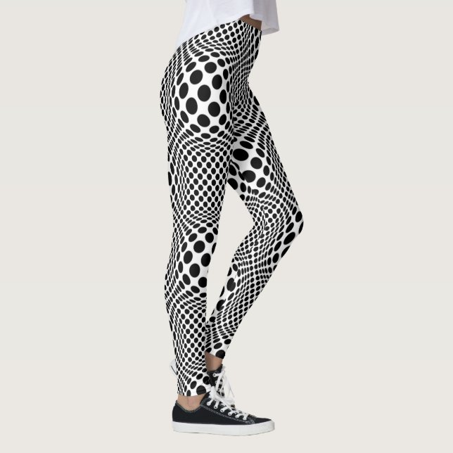 Leggings Arte de Op. Sys. blanco y negro (Derecha)