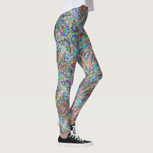 Leggings Arte de patrón pintado a mano y digitalmente 10
