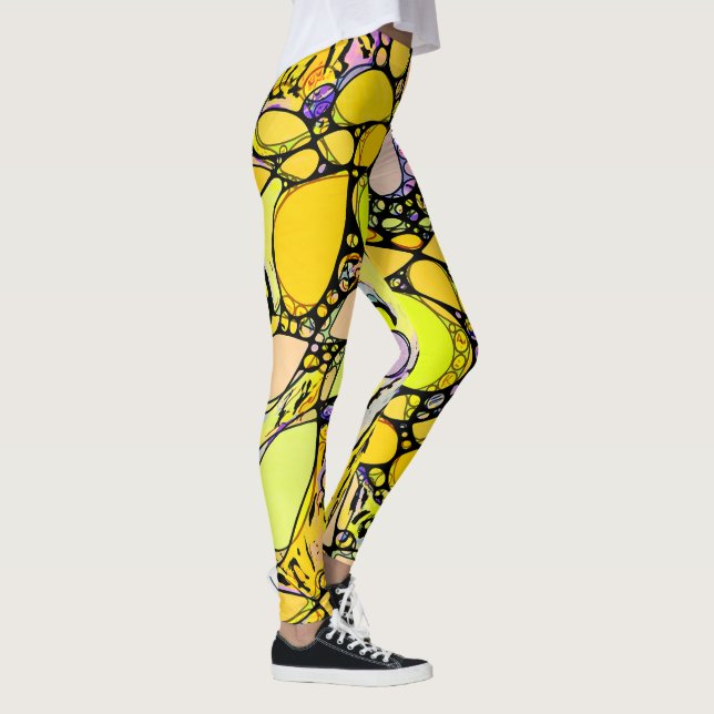 Leggings Arte de patrón pintado a mano y digitalmente 13 (Derecha)