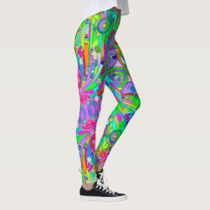 Leggings Arte de patrón pintado a mano y digitalmente 18