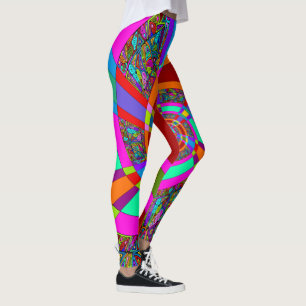 Leggings Arte de patrón pintado a mano y digitalmente 3