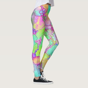 Leggings Arte de patrón pintado a mano y digitalmente 41
