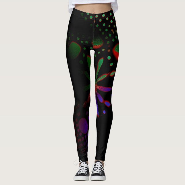 Leggings arte de patrones abstractos (Anverso)