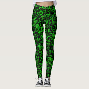 Leggings Arte de patrones folclóricos nórdicos escandinavos