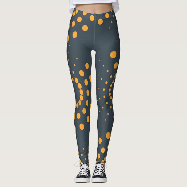 Leggings Arte de patrones geométricos modernos, simples, ab (Anverso)