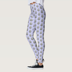 Leggings Arte de perro azul grisáceo de juguete en miniatur