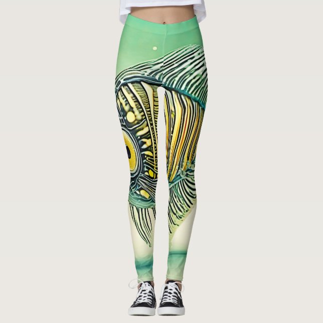 Leggings Arte De Pescado Estilizado (Anverso)