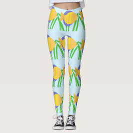 Leggings arte de pintar peces hermosos