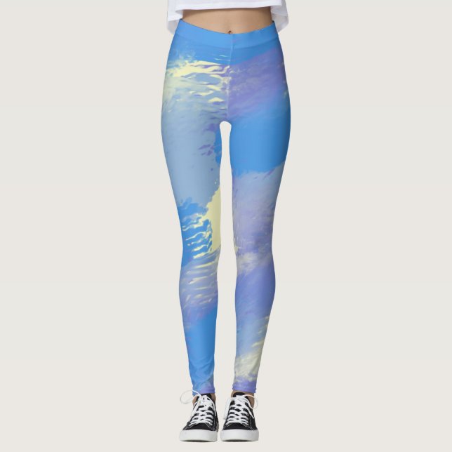 Leggings arte de pintura abstracta (Anverso)