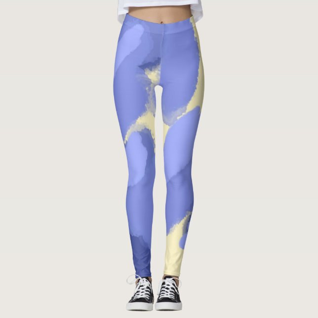 Leggings arte de pintura abstracta (Anverso)