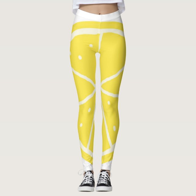Leggings arte de pintura naranja (Anverso)