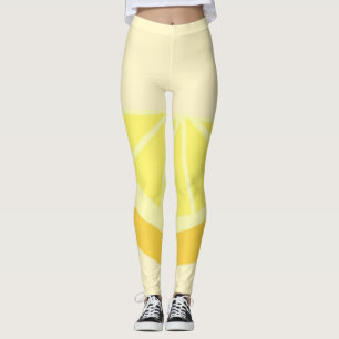 Leggings arte de pintura naranja