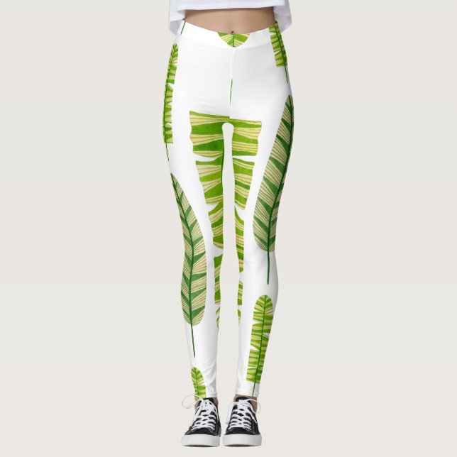 Leggings Arte de playa tropical (Anverso)