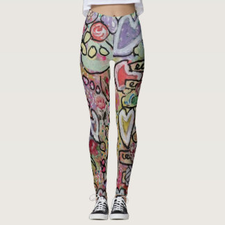 Leggings Arte de resumen del corazón