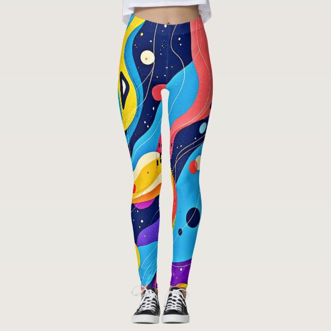 Leggings Arte de ritmo cósmico (Anverso)