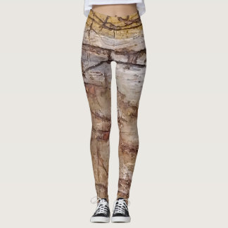 Leggings Arte de rock antiguo en tonos tierra