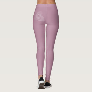 Leggings Arte de rosa blanca transparente y moderno