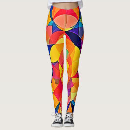 Leggings Arte de simetría abstracto vibrante